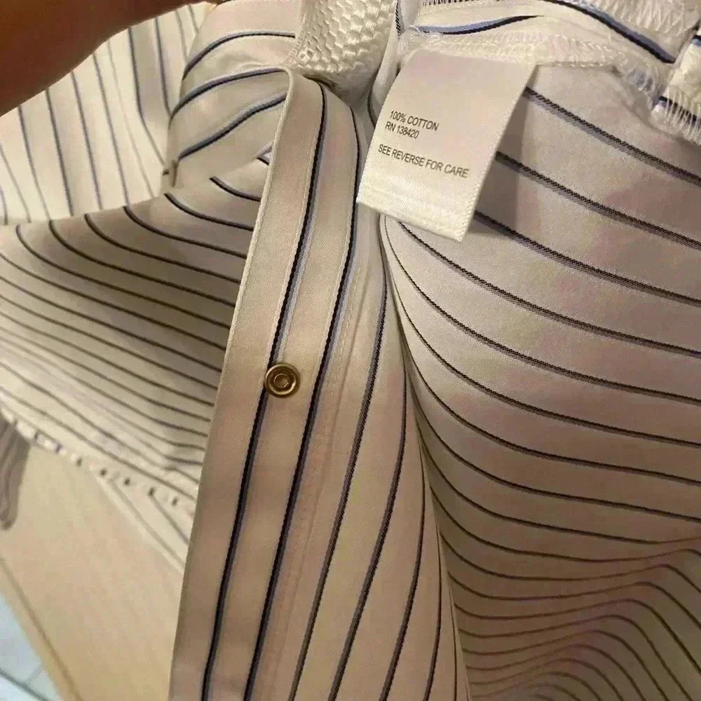 Carlisle Collection Striped Button Up Blouse - image 3